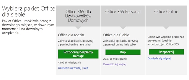 Office 365 ceny