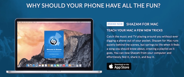 Shazam dla Mac