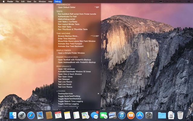 dark mode OS X Yosemite