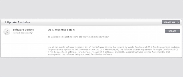 OS X Yosemite publiczna beta 6