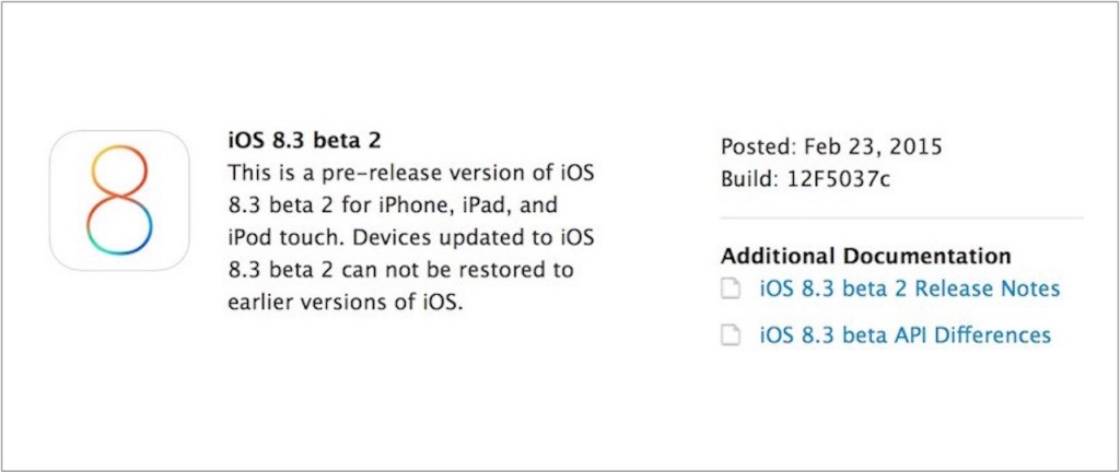 iOS 8.3 beta 2