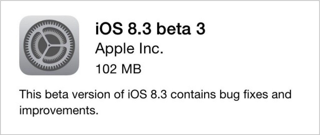iOS 8.3 beta 3