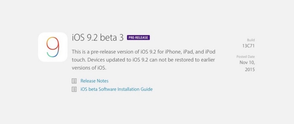 iOS 9.2 beta 3