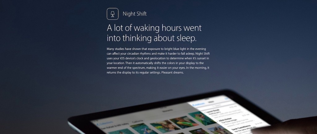 Night Shift iOS 9.3