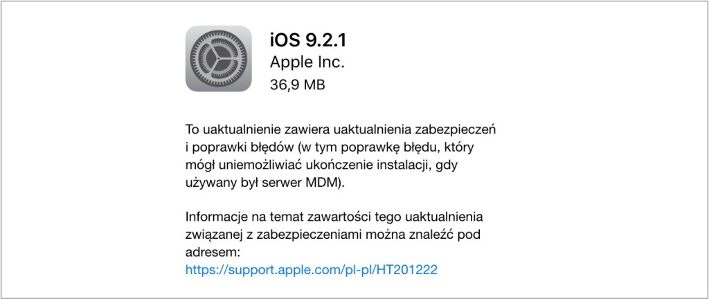 iOS 9.2.1