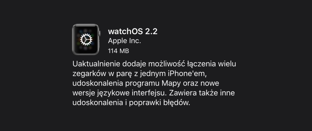 WatchOS 2.2