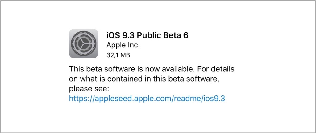 iOS 9.3 beta 6