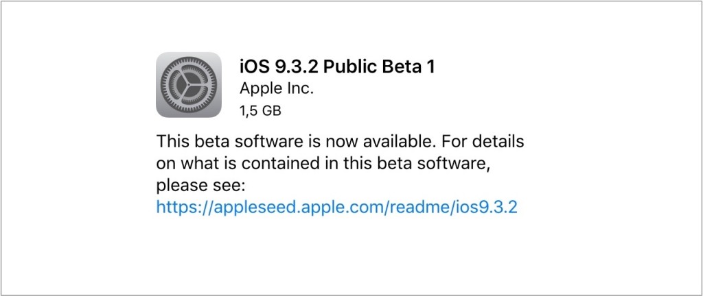 iOS 9.3.2 beta 1