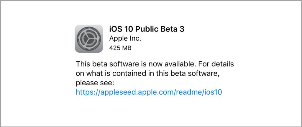 iOS 10 beta 3