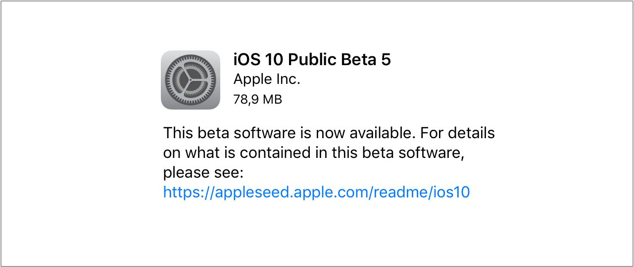 iOS 10 beta 5